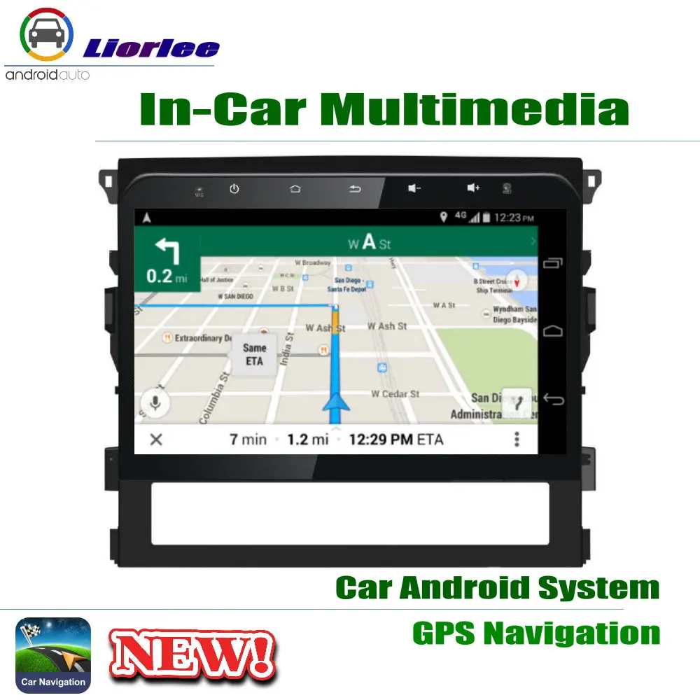 ЖК-экран Android 8 Core для Toyota Land Cruiser 2016 2017 2018 2019 автомобильное радио 3G/4G WIFI AUX USB GPS Navi