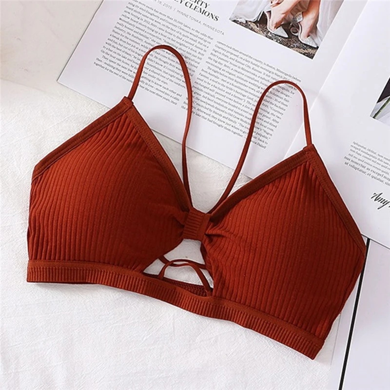 U-образный бесшовный топ-бюстгальтер женский красивый ремень на спине обернутый