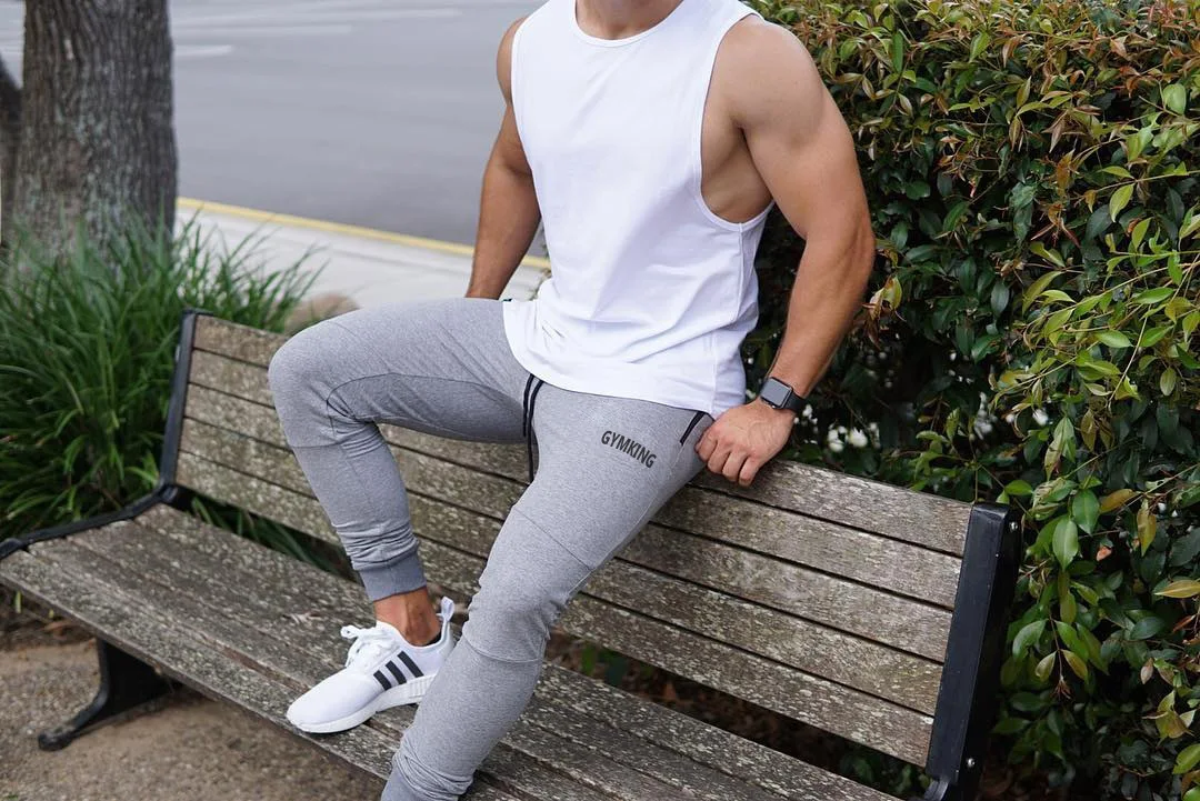 

Fashion Mens Joggers Pants Skinny Casual Trousers Pants Top Quality Men Sweatpants WJX3