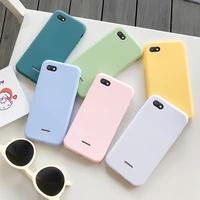 for xiaomi redmi 6a case silicone macaron colors candy soft tpu simple black casing phone back cover