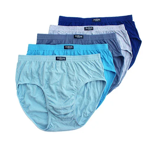 6pcs/Lot High waist 6XL 5XL 100%Cotton Men Birefs Mid Waist Triangle  Comfortable Underwear Men Breathable Shorts Men Briefs