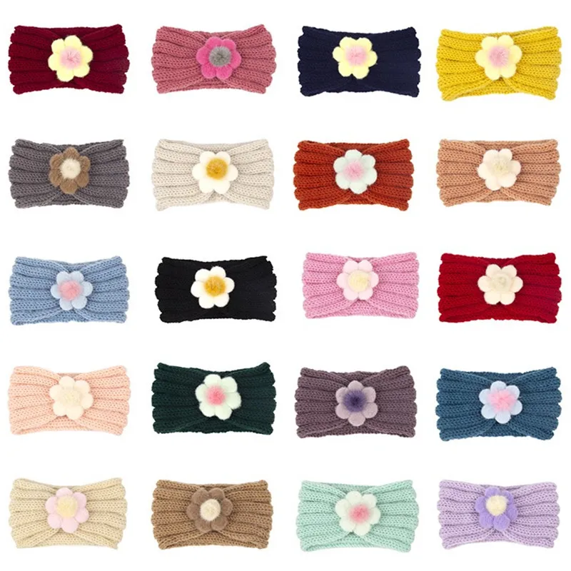 Autumn Winter New Baby Knit Headbands Soft Warm Newborn Turban Infant Toddler Boy Elastic Hair Bands Girl Accessories | Мать и ребенок