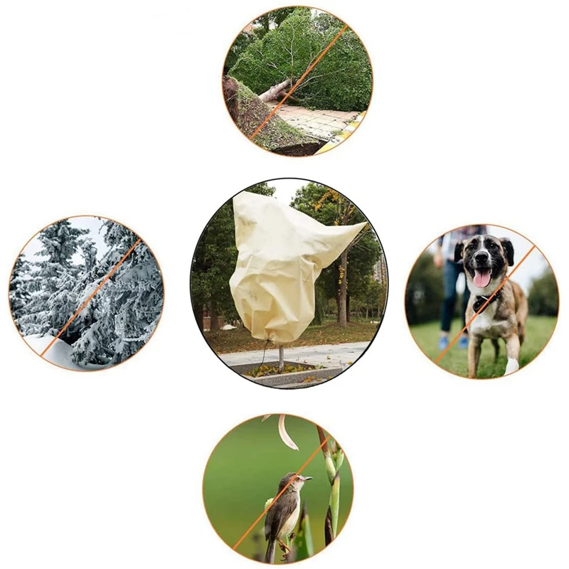 4 Pcs Winter Plant Protection Cover 100X80cm Wintering for Plants Veil Tree | Дом и сад