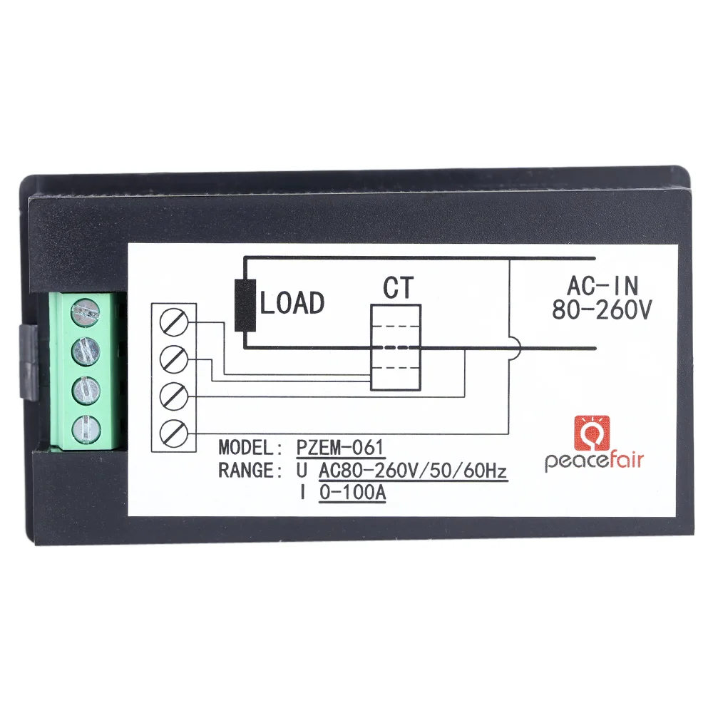 AC80-260V 100A цифровой ЖК-дисплей ток Напряжение активный Мощность Энергия тестер для