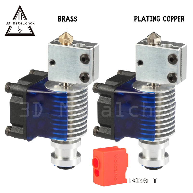 3D Matalchok принтер 12 В/24 В Volcano латунь/медь сопло J head Hotend Kit для 0 4 мм 1 75 Нити Экструдер