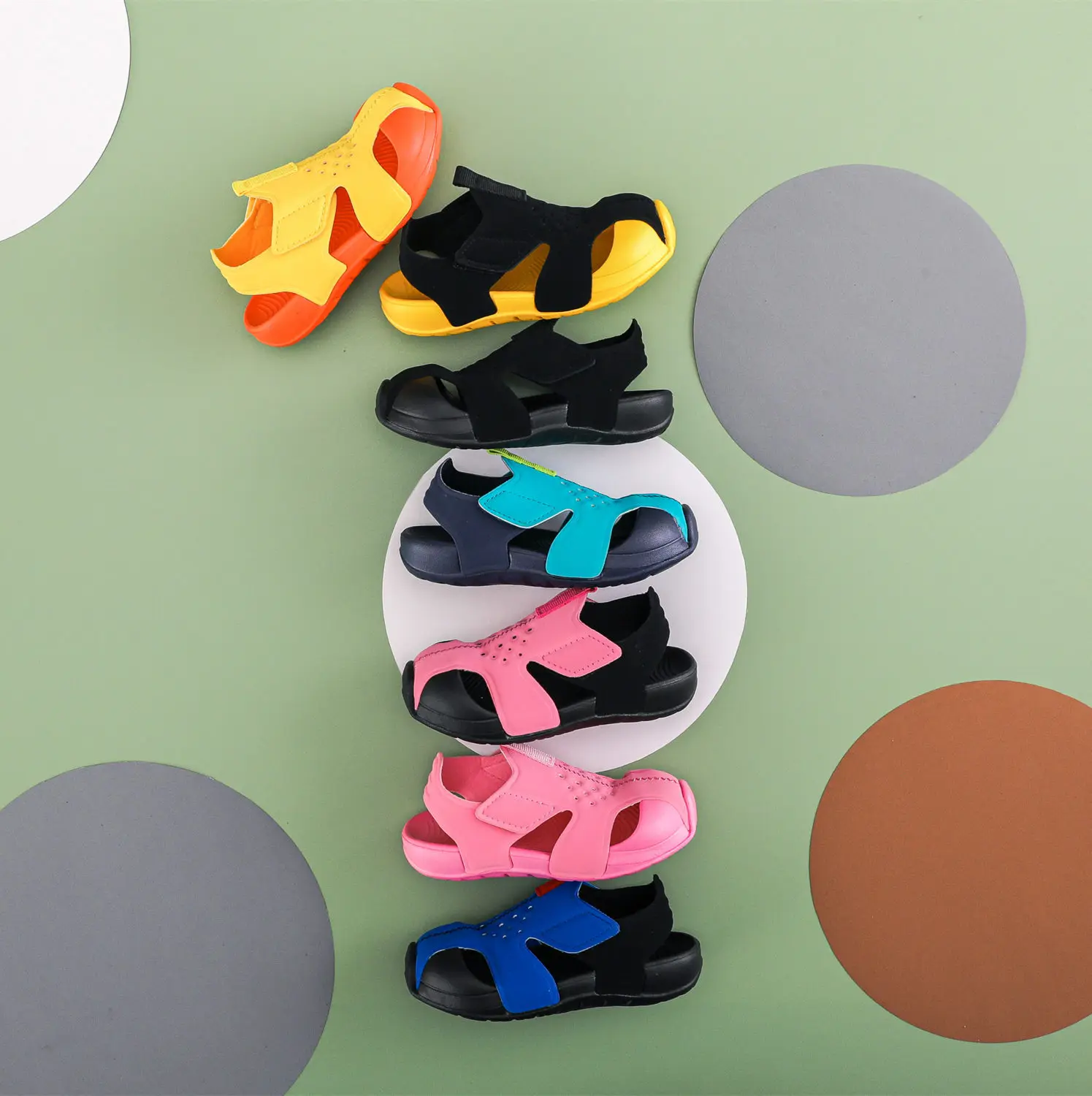 

Children's Aircraft Shoes 2022 Summer Beach Shoes Boys Anti-Slip Sandal Hollow Baby Girl Leisure Kindergarten Soft Sandals SO056