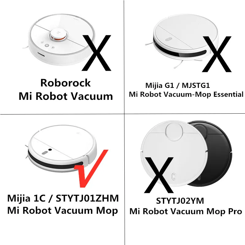 Mi Robot Vacuum-Mop Model : For Xiaomi Mijia 1C / SKV4093GL STYTJ01ZHM Vacuum Cleaner Main Side Brush Filter Rag Wheel | Бытовая