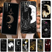 witch moon tarot mysterious totem black soft cover the pooh for huawei nova 8 7 6 se 5t 7i 5i 5z 5 4 4e 3 3i 3e 2i pro phone cas