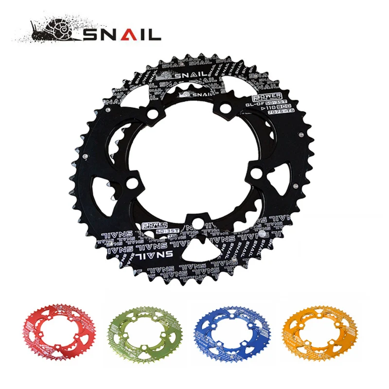 

Дорожный велосипед SNAIL 700C 110BCD 50/35T, комплект овальных звездочек для велосипеда 7075-T6, ультралегкий сплав, эллипс, подъемная приводная звездочка