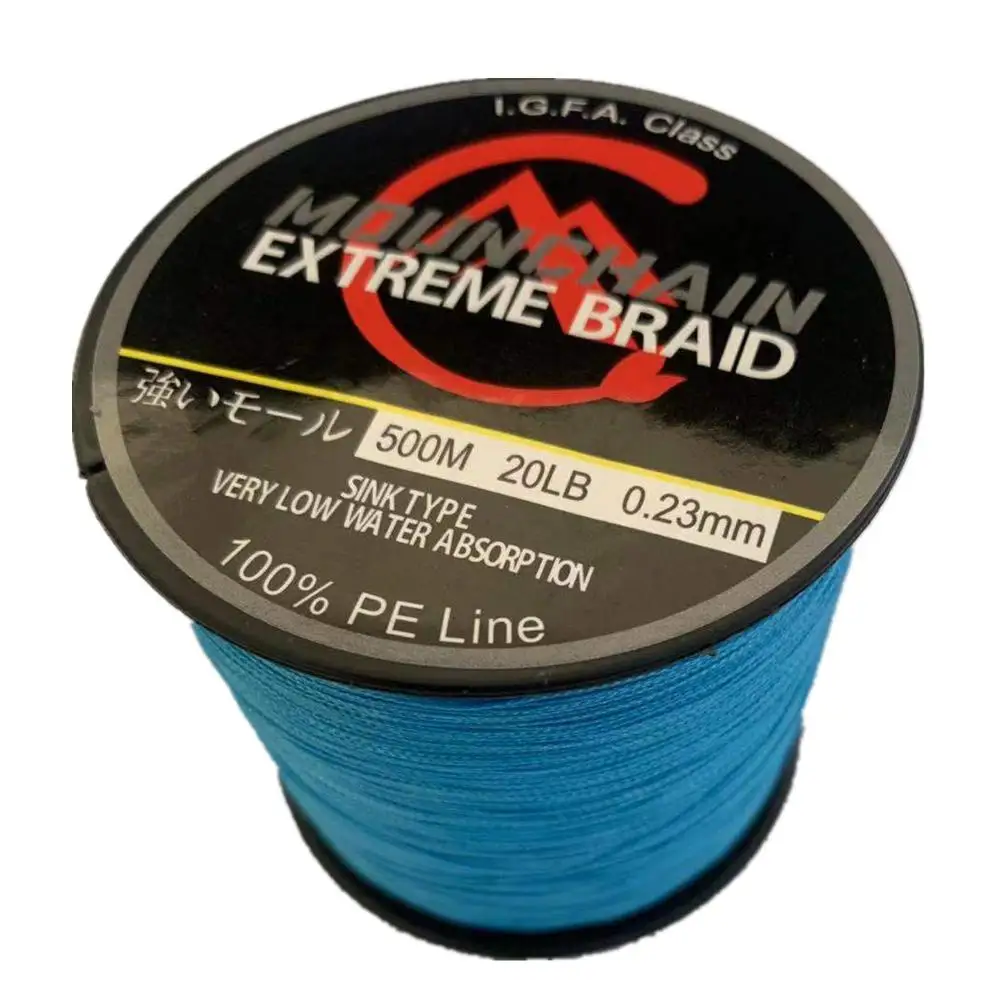

500M Fishing Line 4 Strands Braided Fishing Line 10-40LB Multifilament Smooth Fishing Line