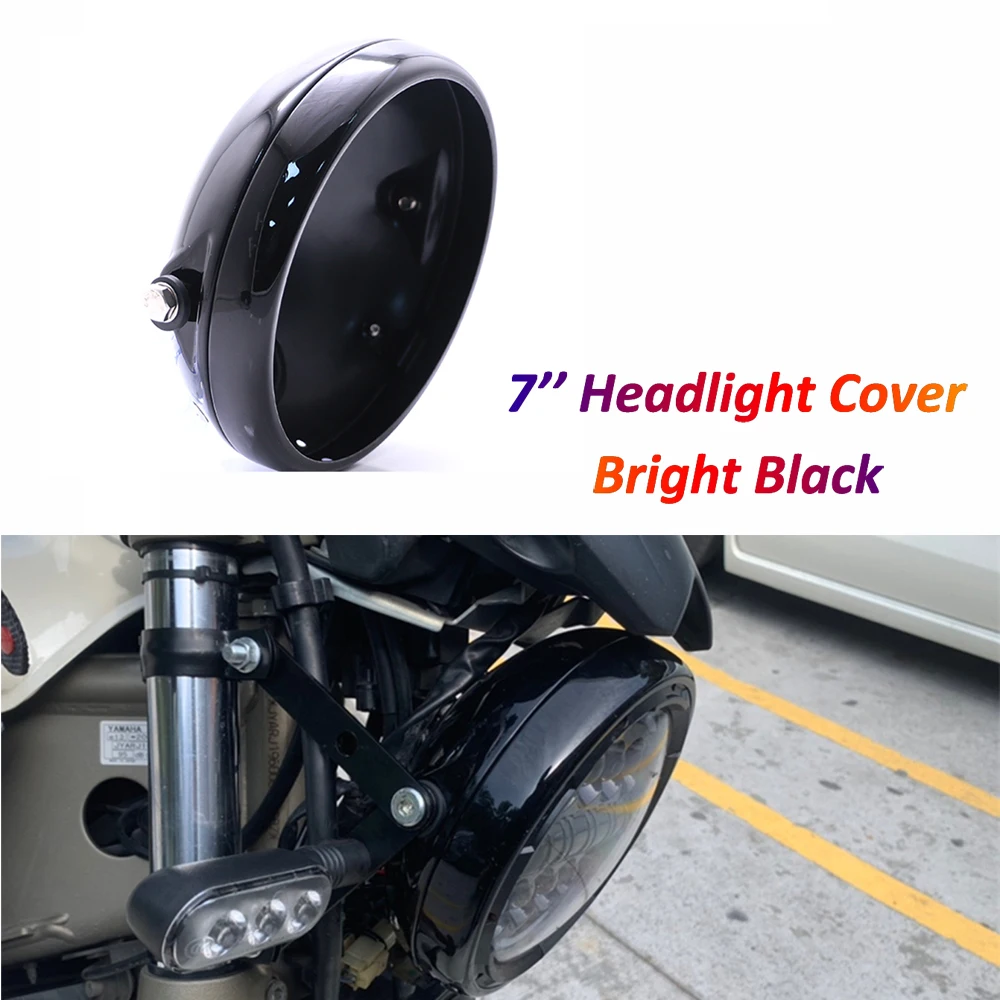 Мотоциклетный 7 дюймовый светодиодный налобный фонарь крышка для кафе Racer чоппер
