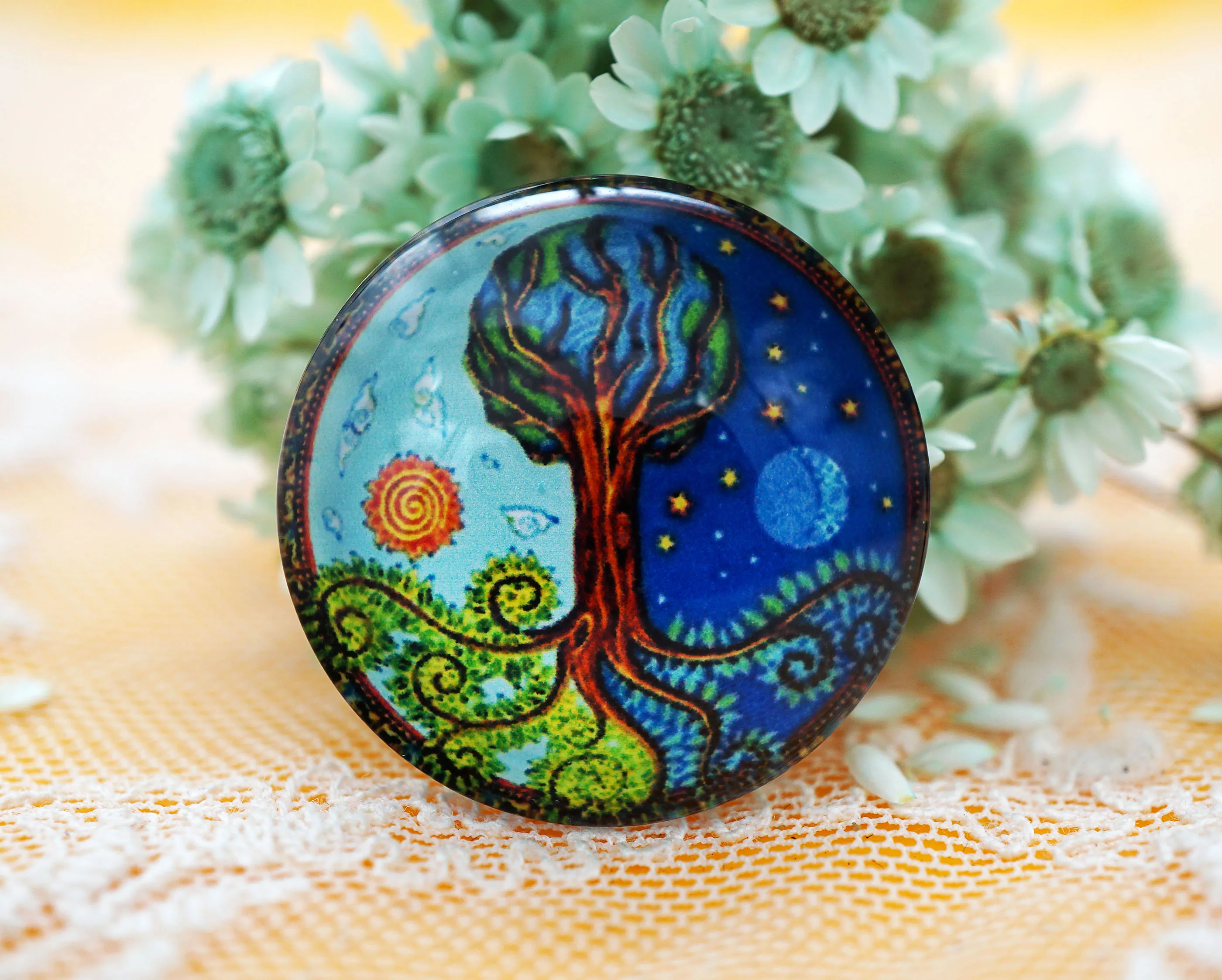 10 шт./лот круглый 8 20 мм дерево стеклянный кабошон для изготовления браслета