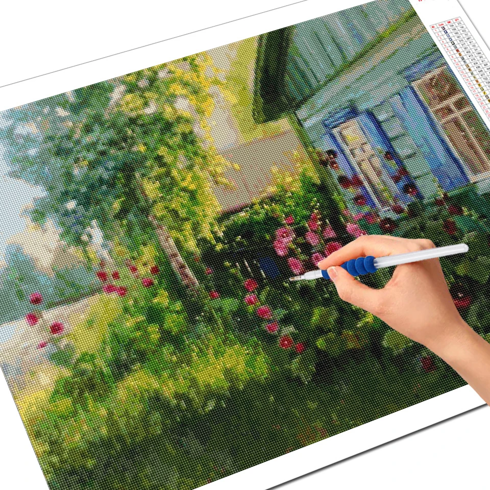 evershine 5d diy diamond embroidery house mosaic art diamond painting farm landscape cross stitch spring new year decoration free global shipping