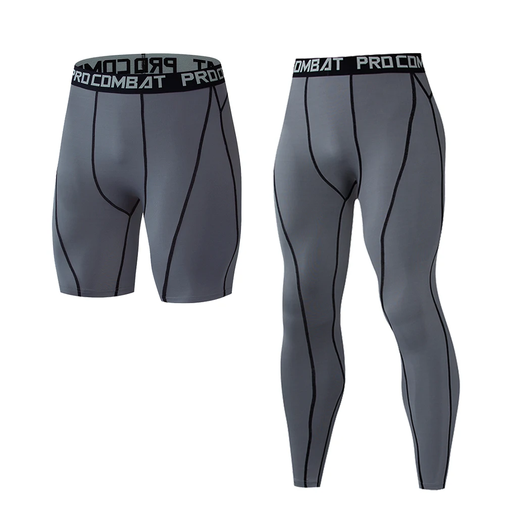 Леггинсы мужские компрессионные высокой эластичности 2 шт.|Беговые трико| |
