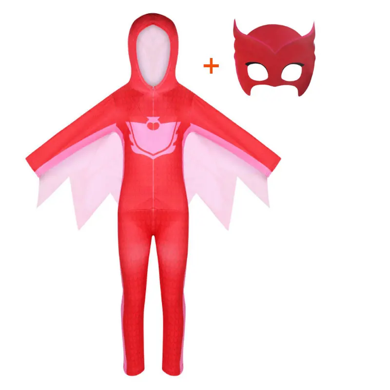 2020 New children's halloween costume cartoon masked man flying wall hero cosplay one-piece suit |