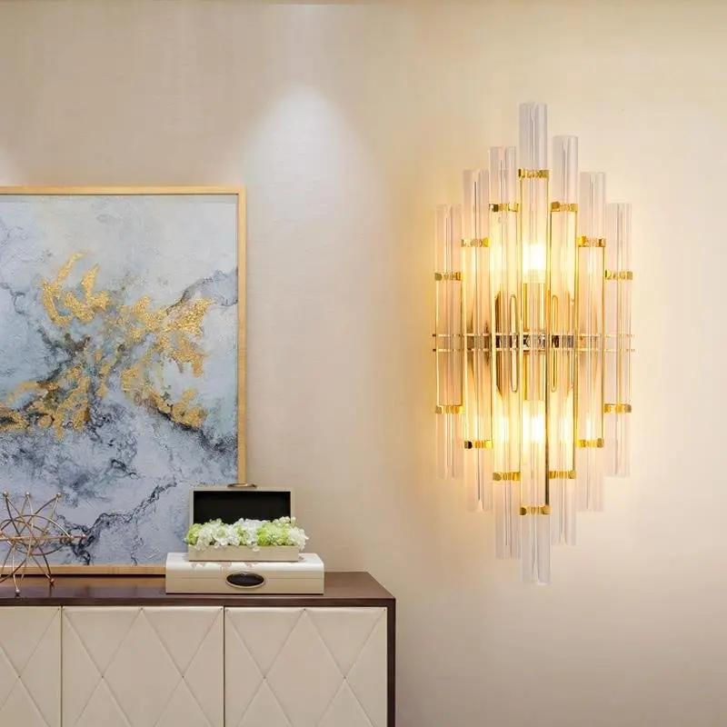 

Post-modern creative LED Wall Lamp Crystal luxury Lighting bedside study room staircase deco Sconces Restaurant bedroom Fixtures