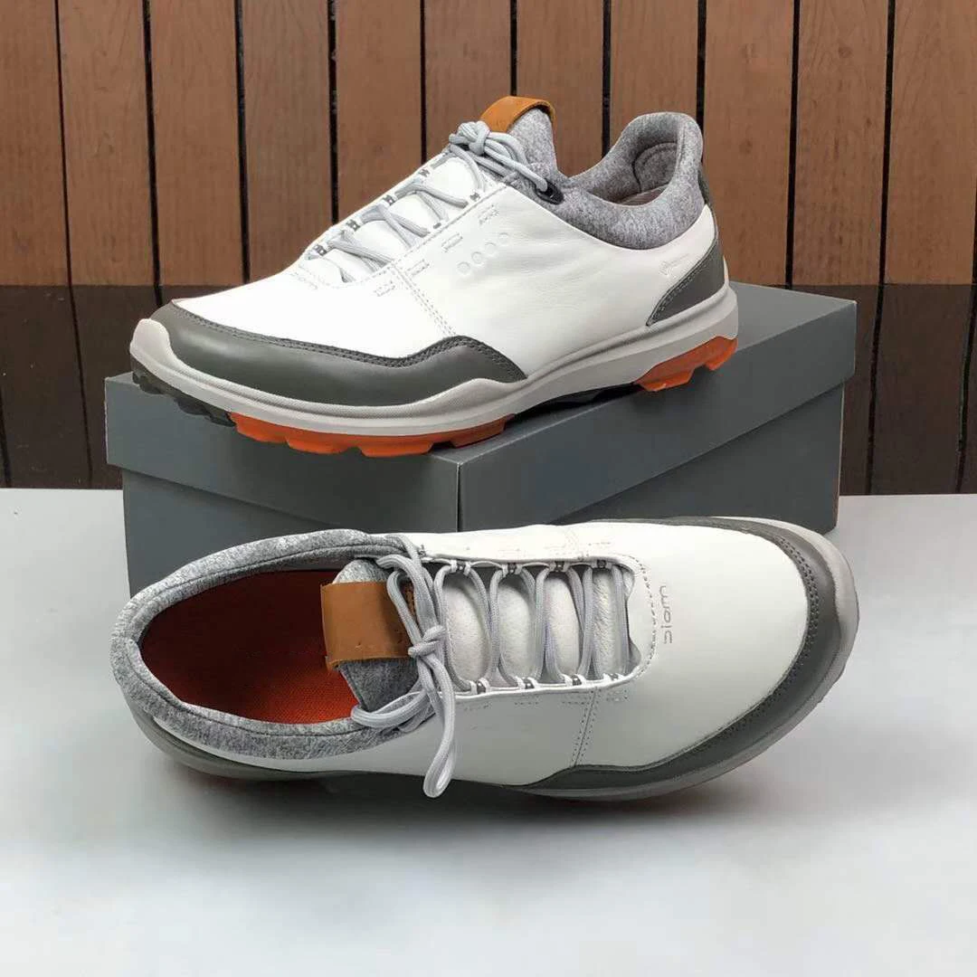 

New Mens Golf Shoes Genuine Leather Professional Mens Golf Walking Sneakers Leather Men Sport Trainers 2021