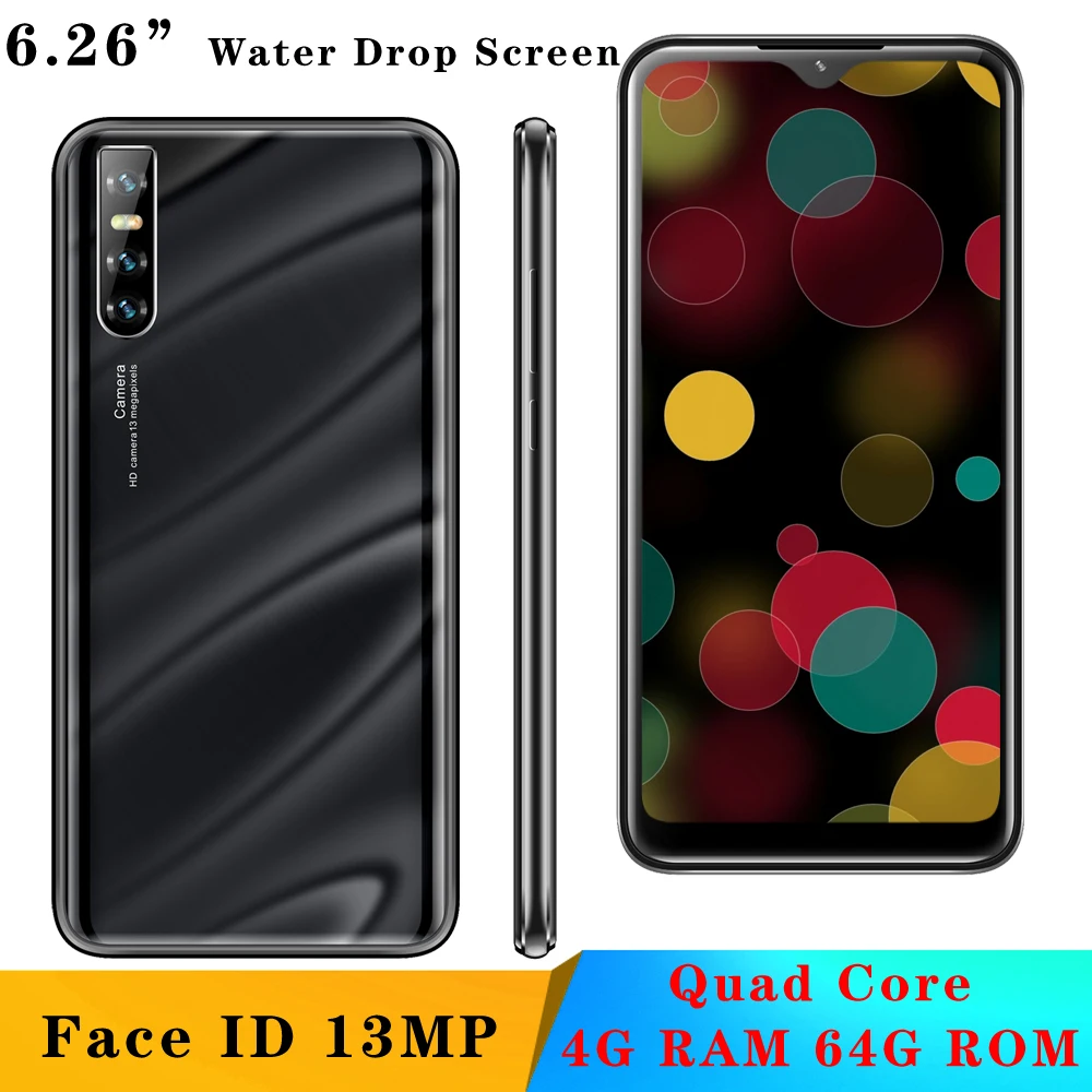 

Quad core smartphone K30 Pro 4GB RAM 64GB ROM 6.26'' Water drop screen 13MP face ID unlocked Android mobile phone celulares wifi