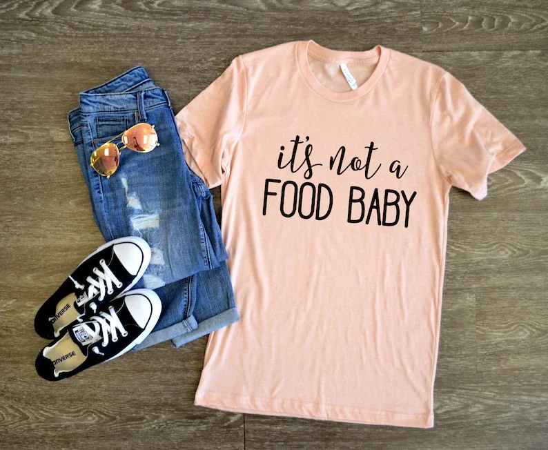 

It's Not a Food Baby Shirt, Pregnancy Announcement Shirt to Husband, Thanksgiving Pregnancy Announcement,