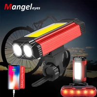 powerful mtb bicycle light usb rehargeable led bike front lantern bike flashlight working lamp power bank cycling accessories