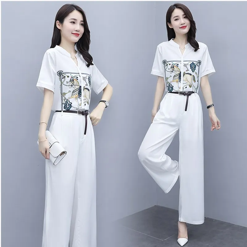 Удобный профессиональный офисный комплект из двух предметов Летняя рубашка с