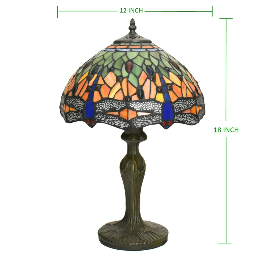 Настольные лампы из витражного стекла в стиле Тиффани ATREUS 12 дюймов лампа с