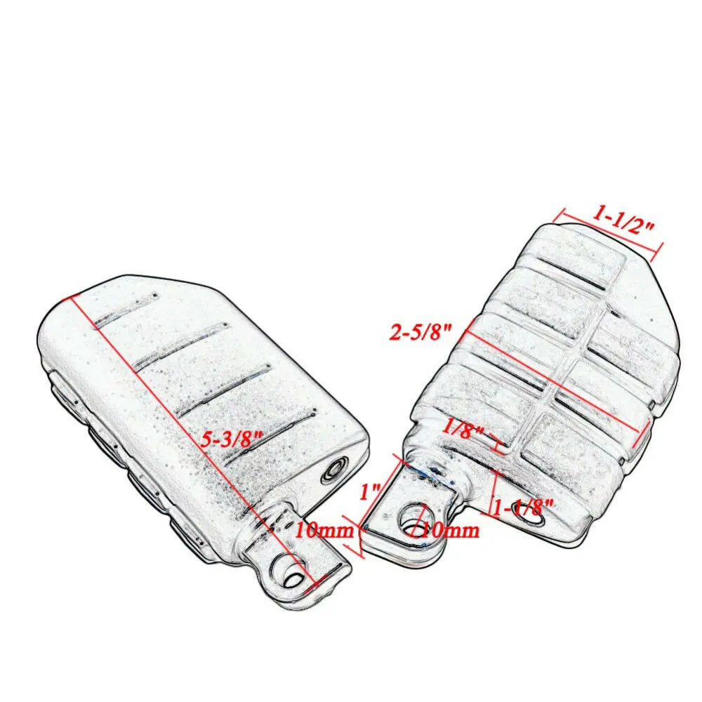 Male Mount Motorcycle Rubber Footrest Footpegs Floorboard For Harley Iron XL 883 1200 Street 750 500 Touring Custom Dyna Softail