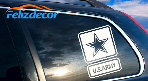 Армии США декорированный звездами кузовных наклеек и Графика наклейка на окно