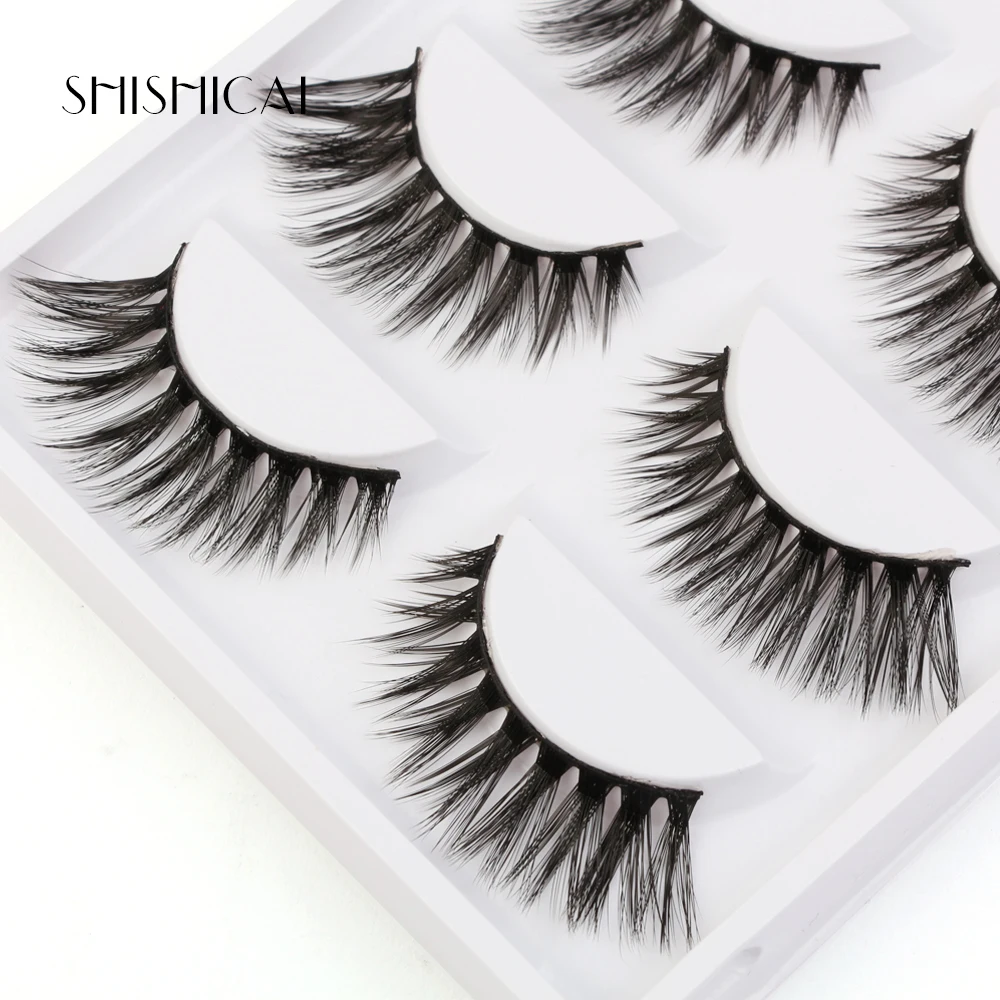5 пар 3D норковые ресницы натуральные накладные длинные грязные Макияж Поддельные