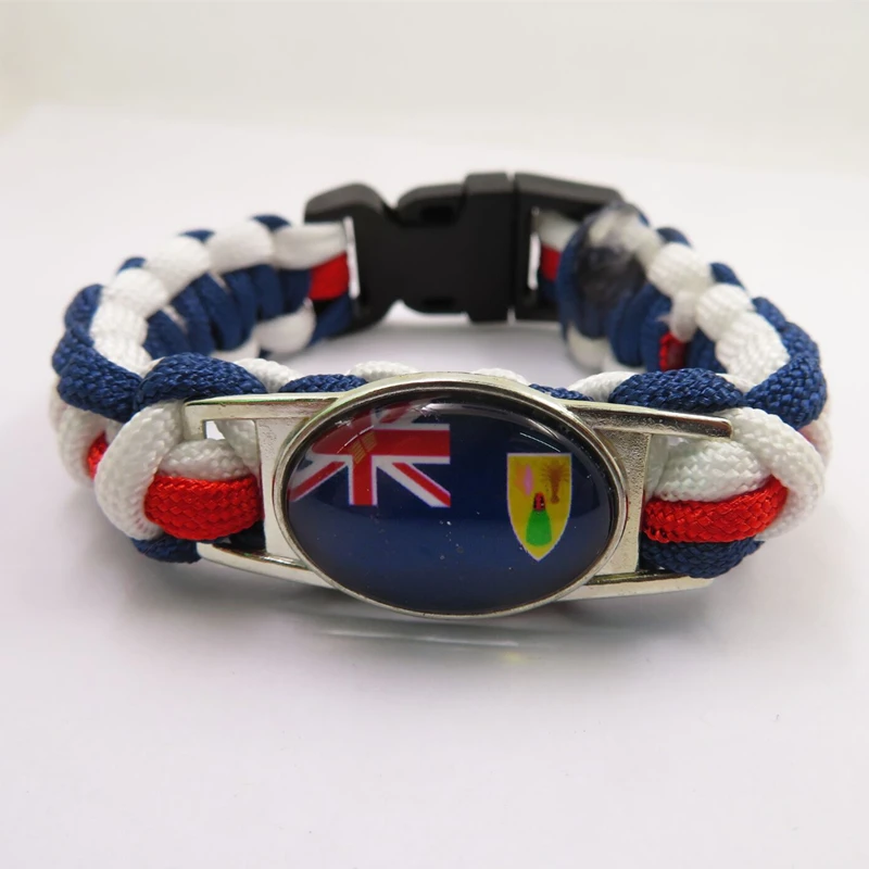 Любовь Теркс и Кайкос Браслет Модные Флаг женские мужские кожаные браслеты