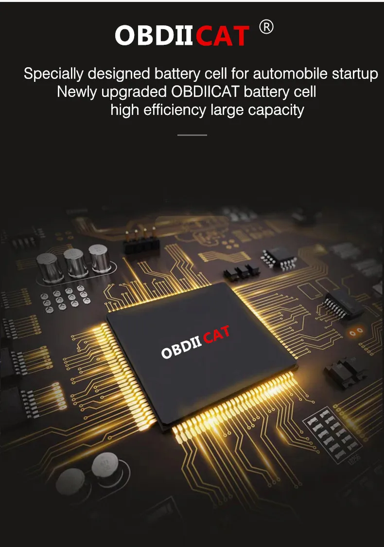 OBDIICAT-D9 аварийный стартер для автомобиля высокая мощность Встроенная батарея Shida