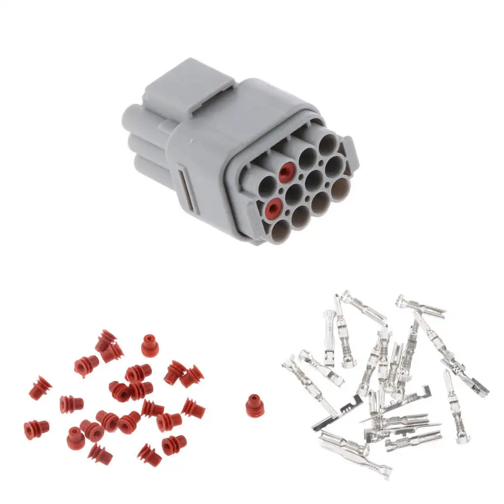 

12 Pin Automotive Waterproof Plug Pair Multi Connectors Block
