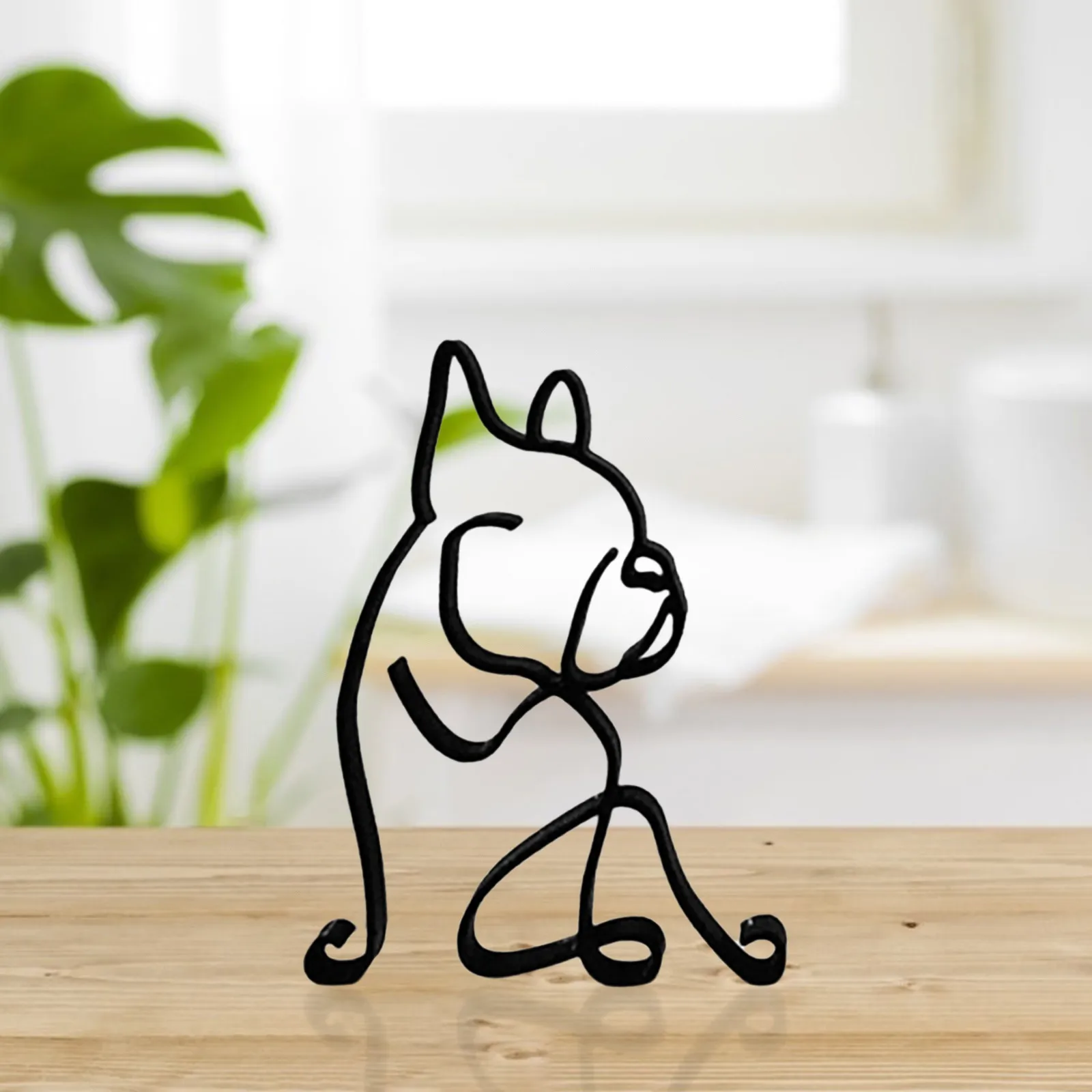 Креативная Минималистичная Художественная Скульптура собаки из кованого железа