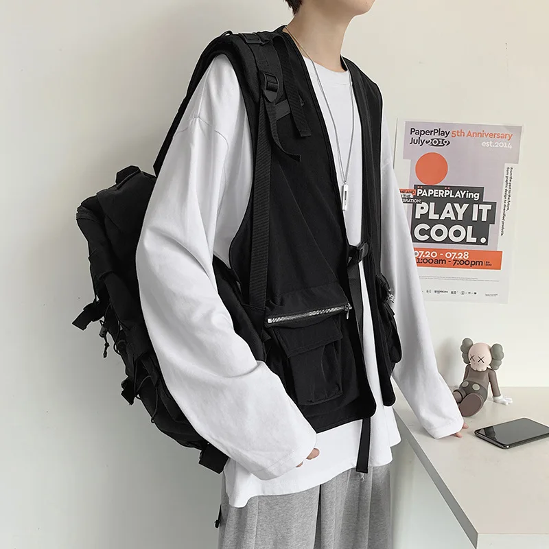 

2021 Men's Wear Fashion Dark Personality Tactical Function Style All-match Fashion Men's And Women's Vest