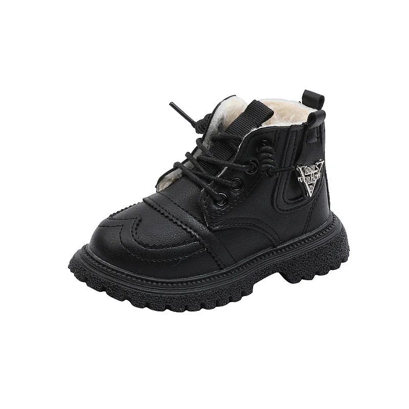 Grosso e Veludo Impermeáveis para Bebê Coleção de Inverno Crianças Martin Botas Algodão Sapatos Curtas Meninos Meninas Nova 2022