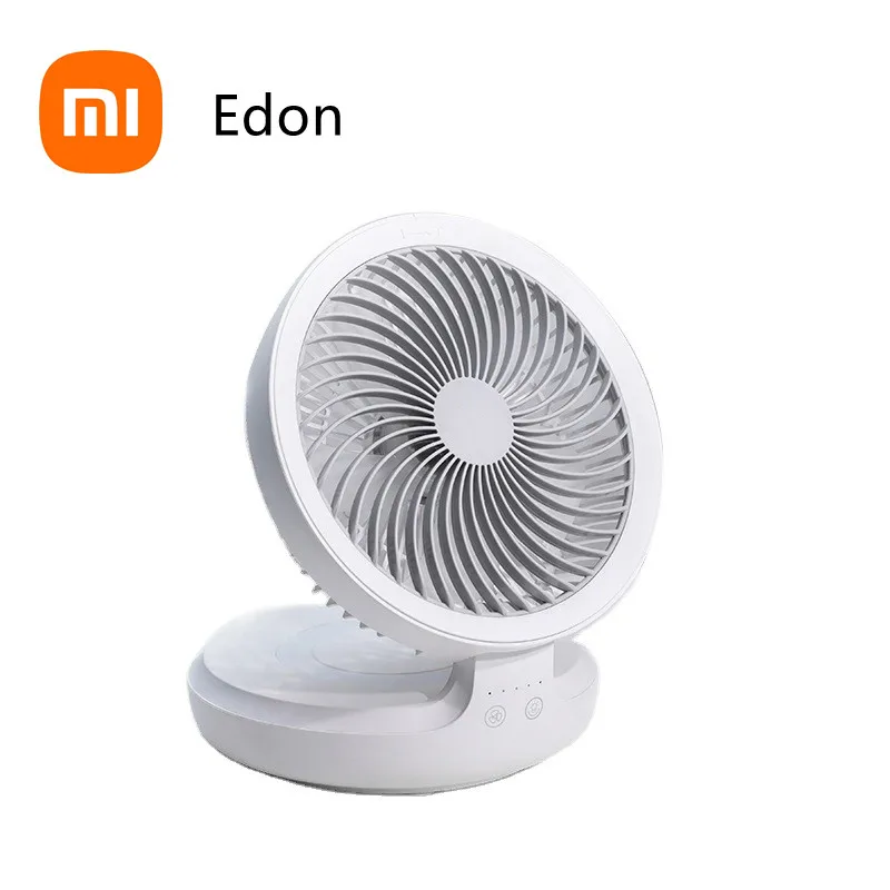 

NEW Edon E808 Wireless Suspended Air Circulation Fan USB Rechargeable Folding Electric Fan Night Light Touch Control 4 Wind