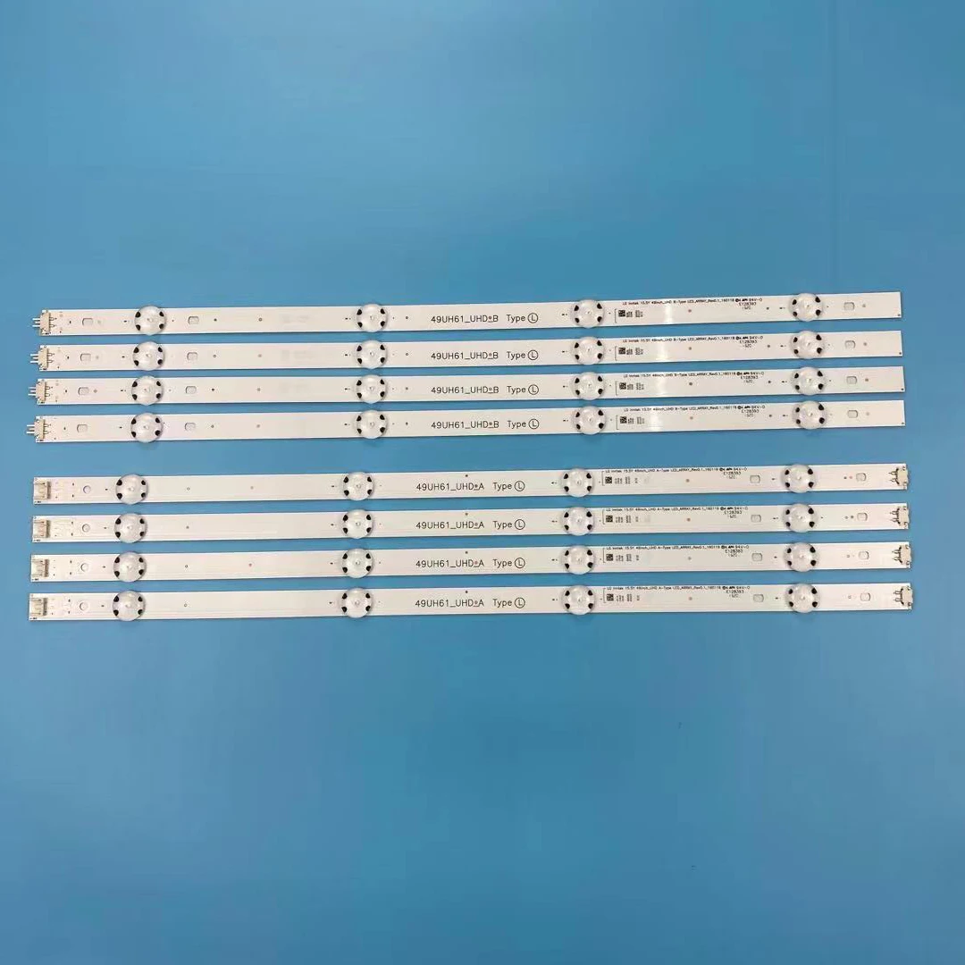 

8 PCS/set LED backlight strip for LG 49UH610V 49UH603V 49UH601V 49UH620V innotek 15.5Y 49inch 49UH61_UHD_A B HC490DGN-SLNX5-514X