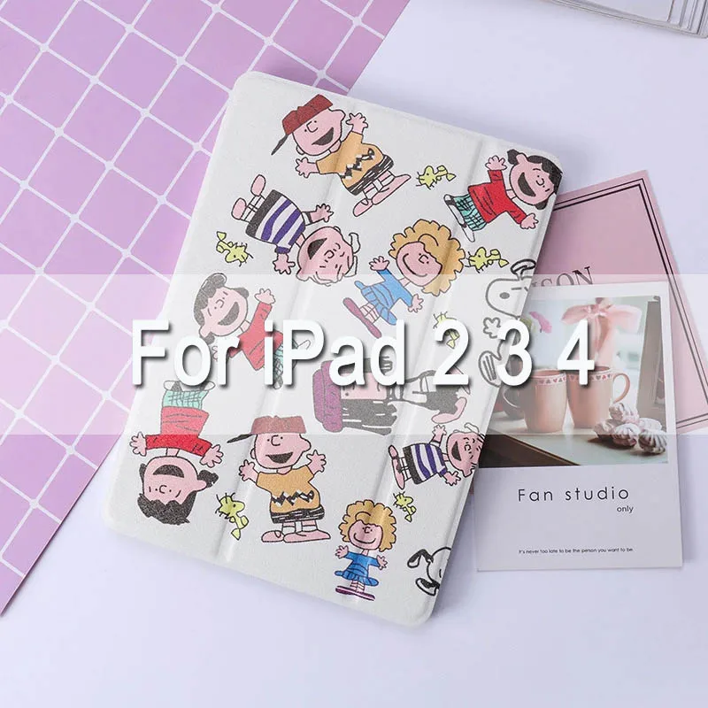 For iPad 234 Мягкий чехол на заднюю панель с рисунком Арахис для iPad Air 1/2 iPad 9,7 чехол-подставка для iPad 234 Pro10.5 mini 12345 Автоматическое включение/выключение - Цвет: For iPad 234