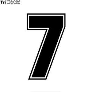 Три мишки HZX1182-7 # гоночный номер 7 шлем автомобильная наклейка Доберман забавные виниловые наклейки аксессуары для мотоциклов