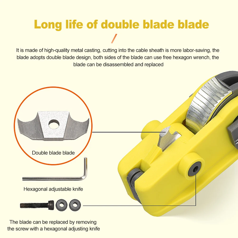 

Wire Manual Tool For Industry Vertical Stripper Home Labor Saving Optic Cable Cutter Adjustable Longitudinal Ergonomic Device