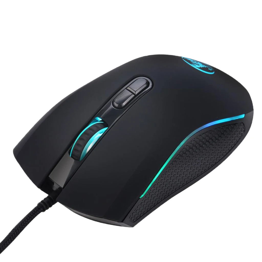 Регулируемая оптическая игровая мышь 3200 DPI с 7 яркими цветами светодиодный дизайн