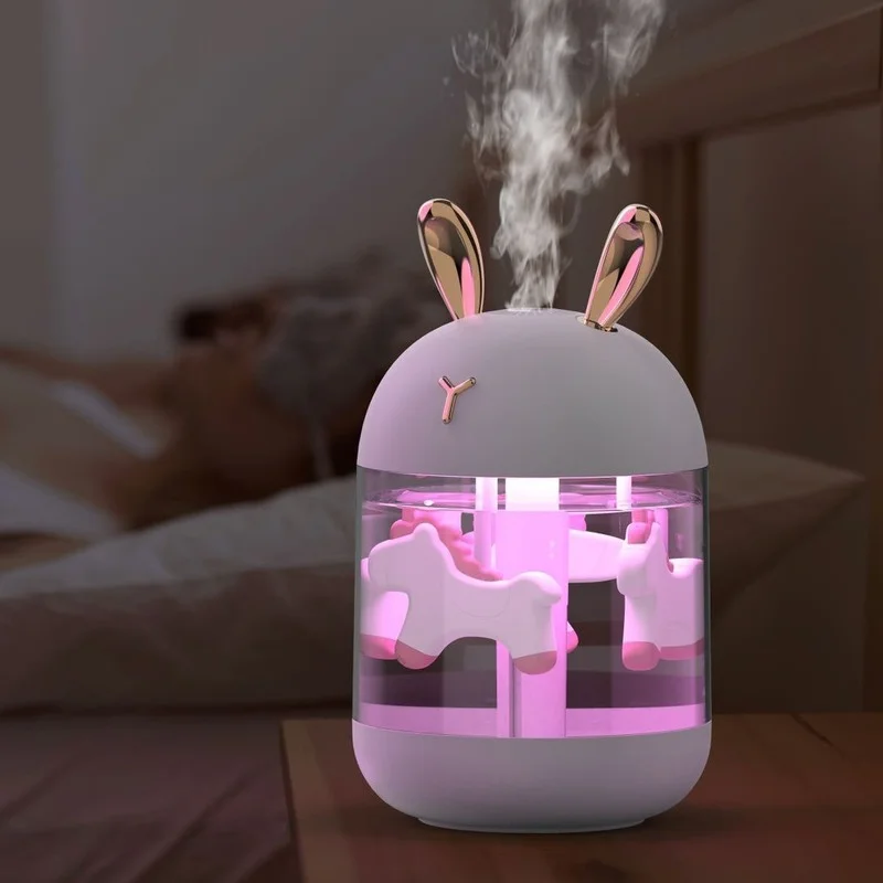 

Mini Air Humidifier Cute Diffuser USB Rechargeable Nano Mist Sprayer Atomizer Night Lightr Lamp Fogger Wireless Air Humidifier