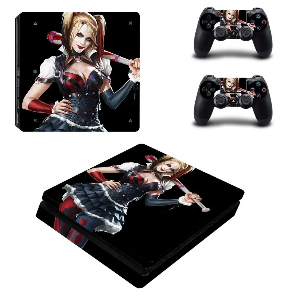 Harley Quinn PS4 Slim sticker s PS 4 тонкие виниловые наклейки для кожи Pegatinas playstation консоли и