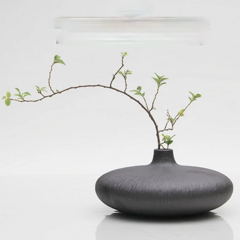 

TT New Chinese Zen Modern Minimalist Creative Flat Table Top Small Vase Wine Cabinet Decoration