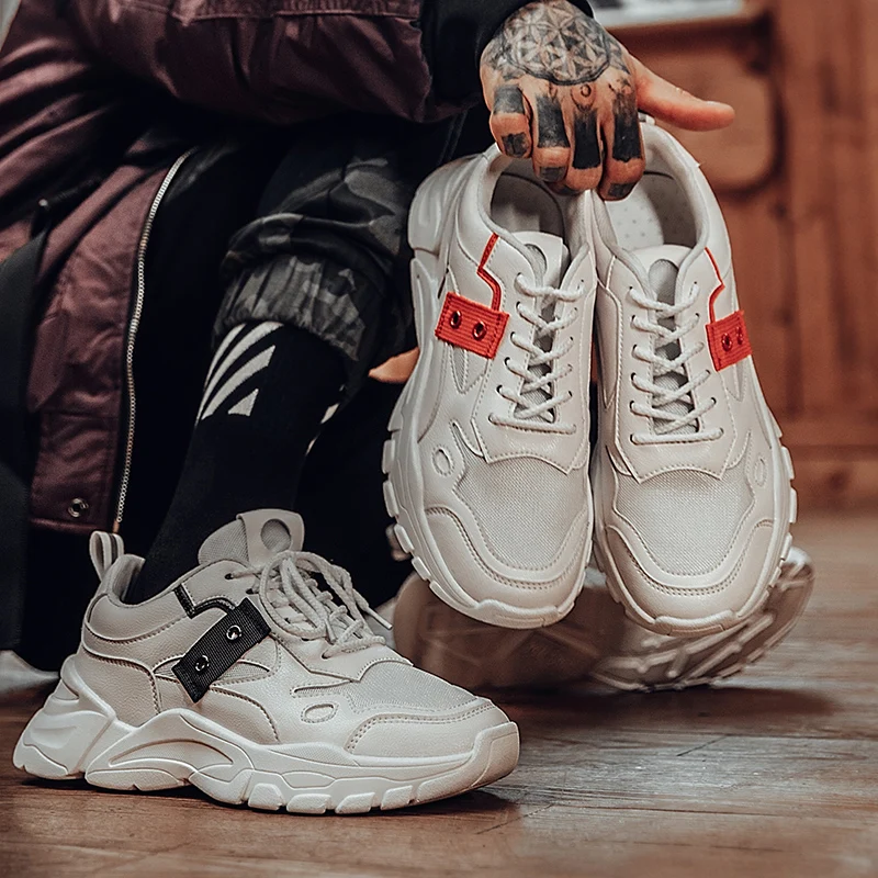 

Mesh running shoes breathable fashion casual shoes non-slip lace-up sport shoes sneakers men