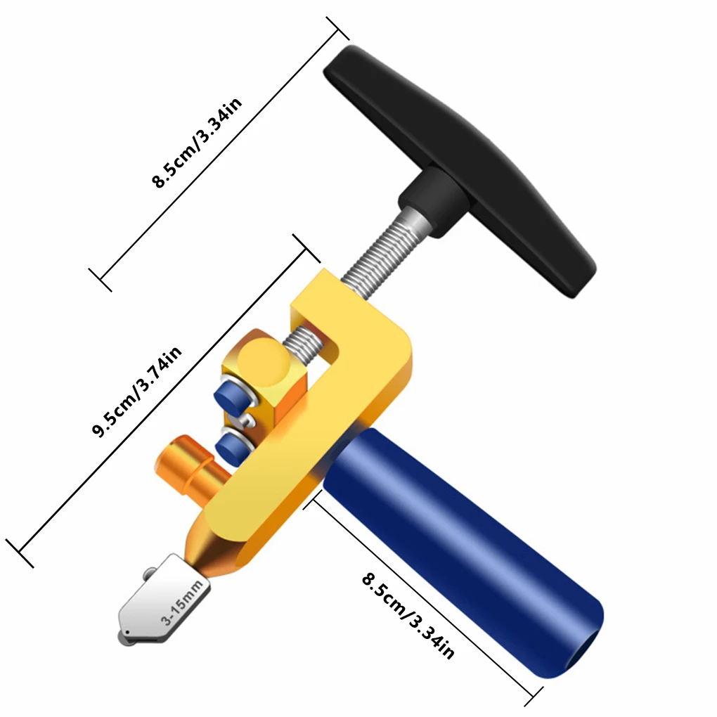 2 In 1 Professional Easy Glide Glass Tile Cutter Aluminum Alloy Glass Cutter For Tiling Glass Mirror Cutting Tool