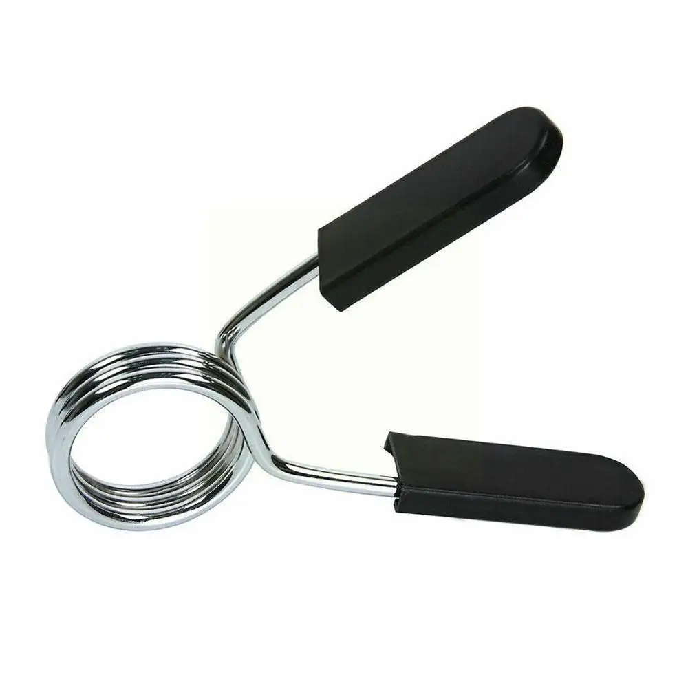 

2pcs Dumbbell Barbell Weight Discs Lifting Bar Spring Lock Fitness Clips 25mm Collar Accessories Clamp Spring Buckle Z1j8