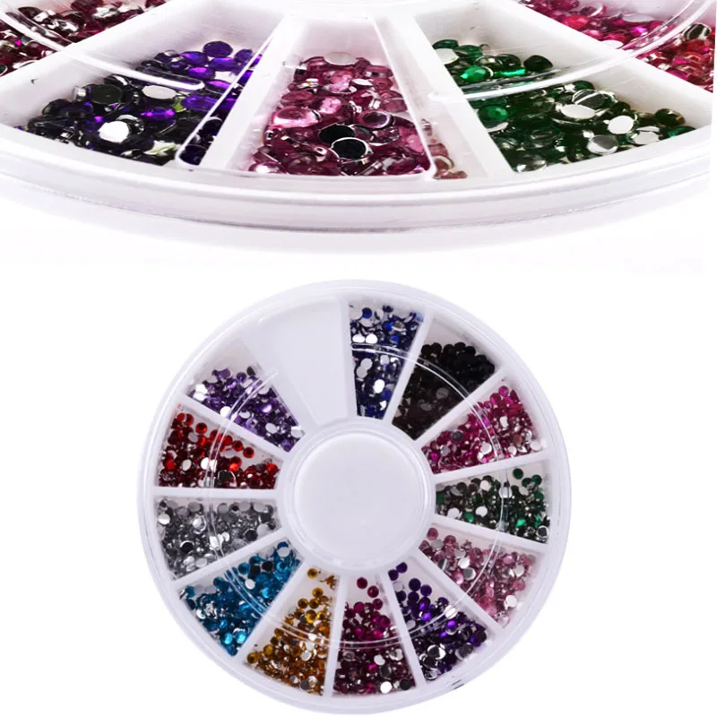 

Hot Hot Swarovsky Mix Color Crystal Glass Nails Art Rhinestones For 3D Nail Art Rhinestones Decoration Gems