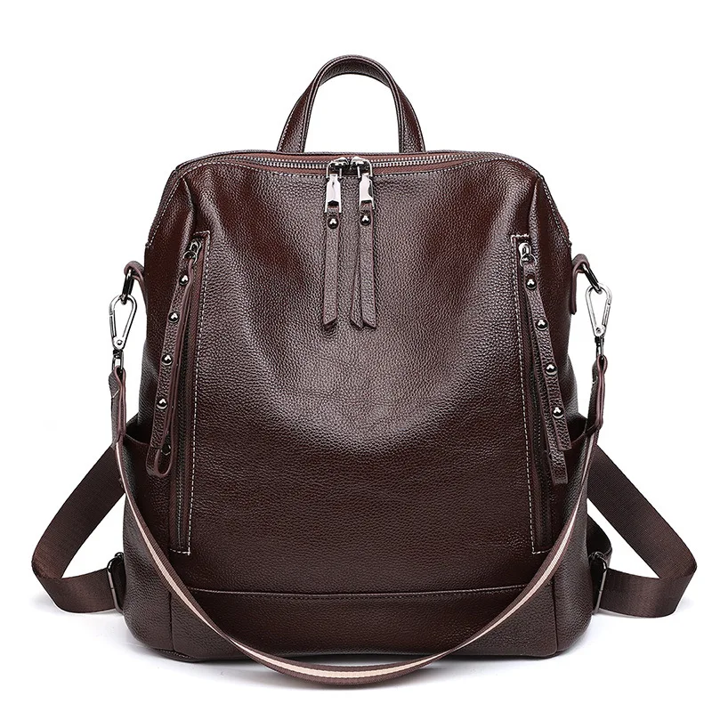 

Korean Style Women Backpacks Artificial Leather All-match Women Travel Bags Large Capacity Vintage Ladies Pack Bags Waterproof