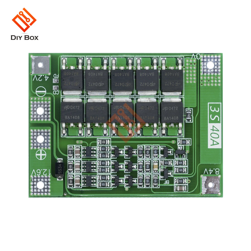 

Free Shipping BMS 3S 4S 6S 8A 25A 30A 40A 60A 18650 Li-ion Lithium Battery Charger Protection Board Balance Enhance Version